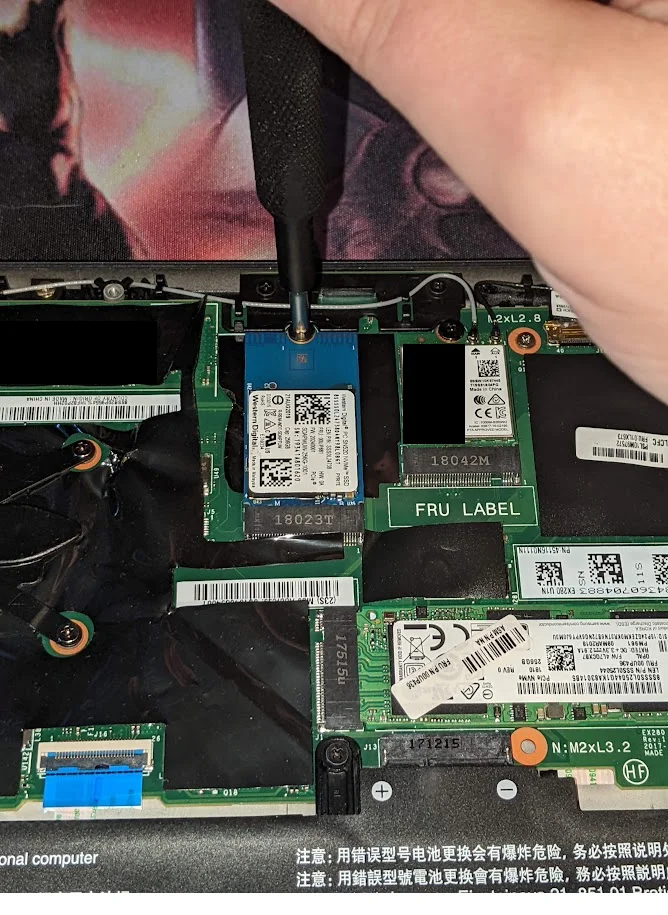 Adding a Second to a Lenovo ThinkPad X280 Using the WWAN Slot –